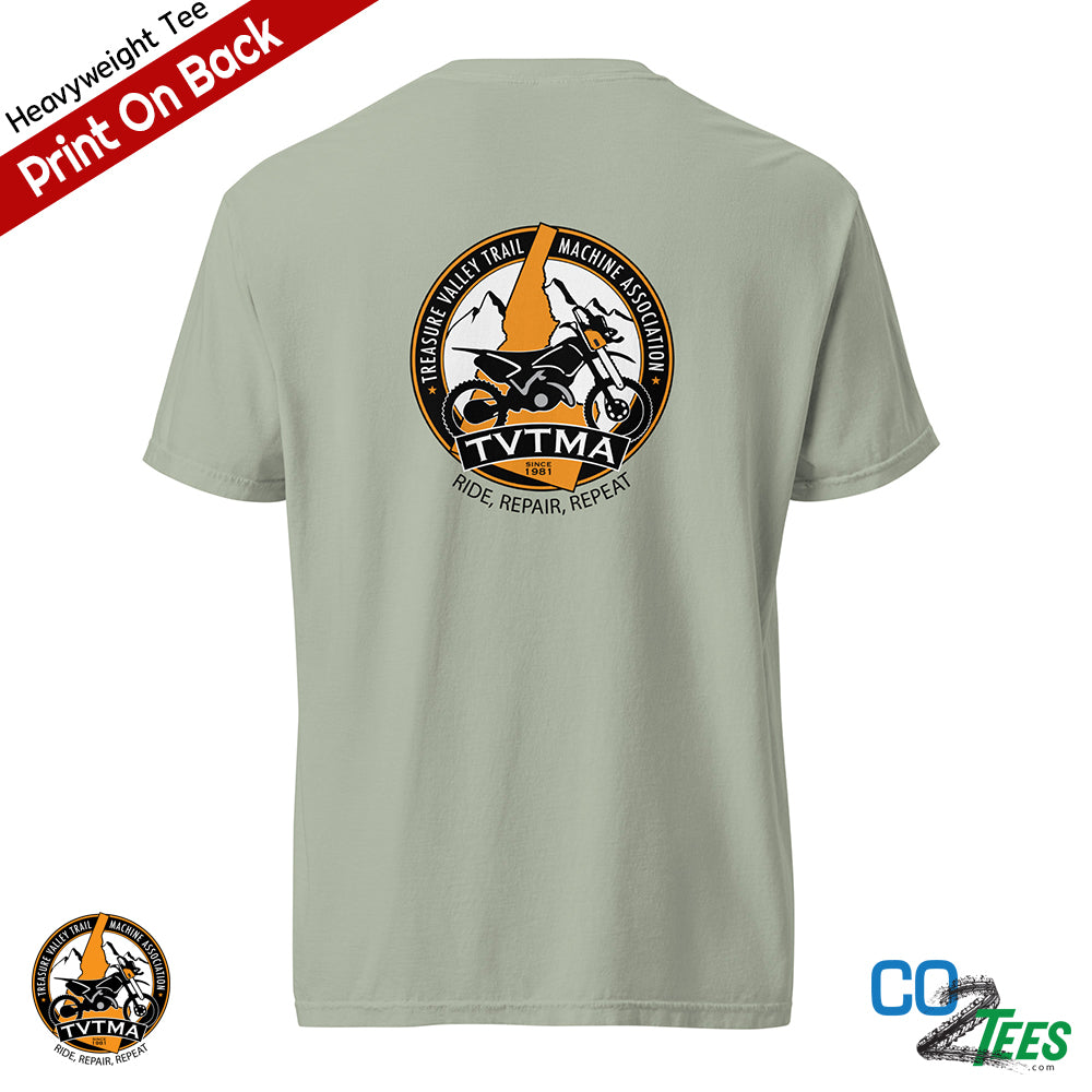 TVTMA Logo on Back 6.1 oz Heavyweight T-shirt