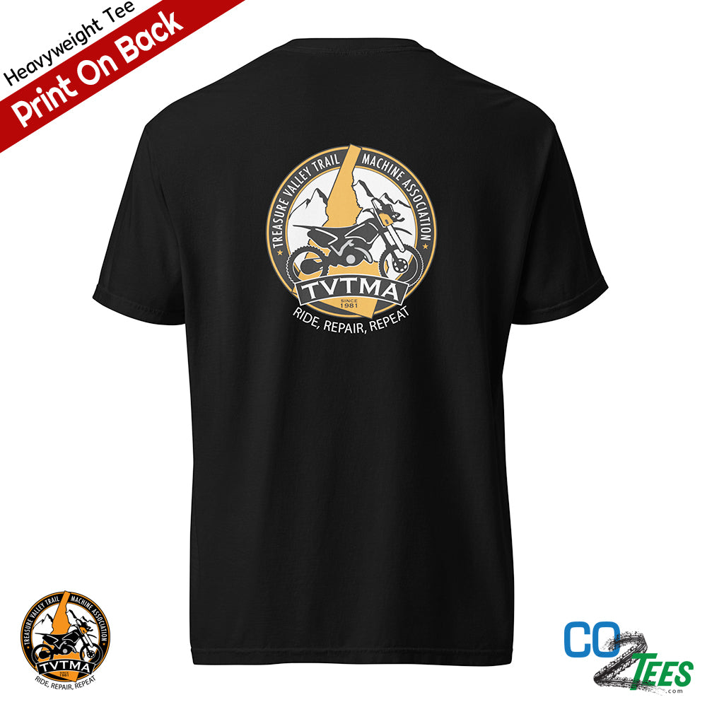 TVTMA Logo on Back 6.1 oz Heavyweight T-shirt