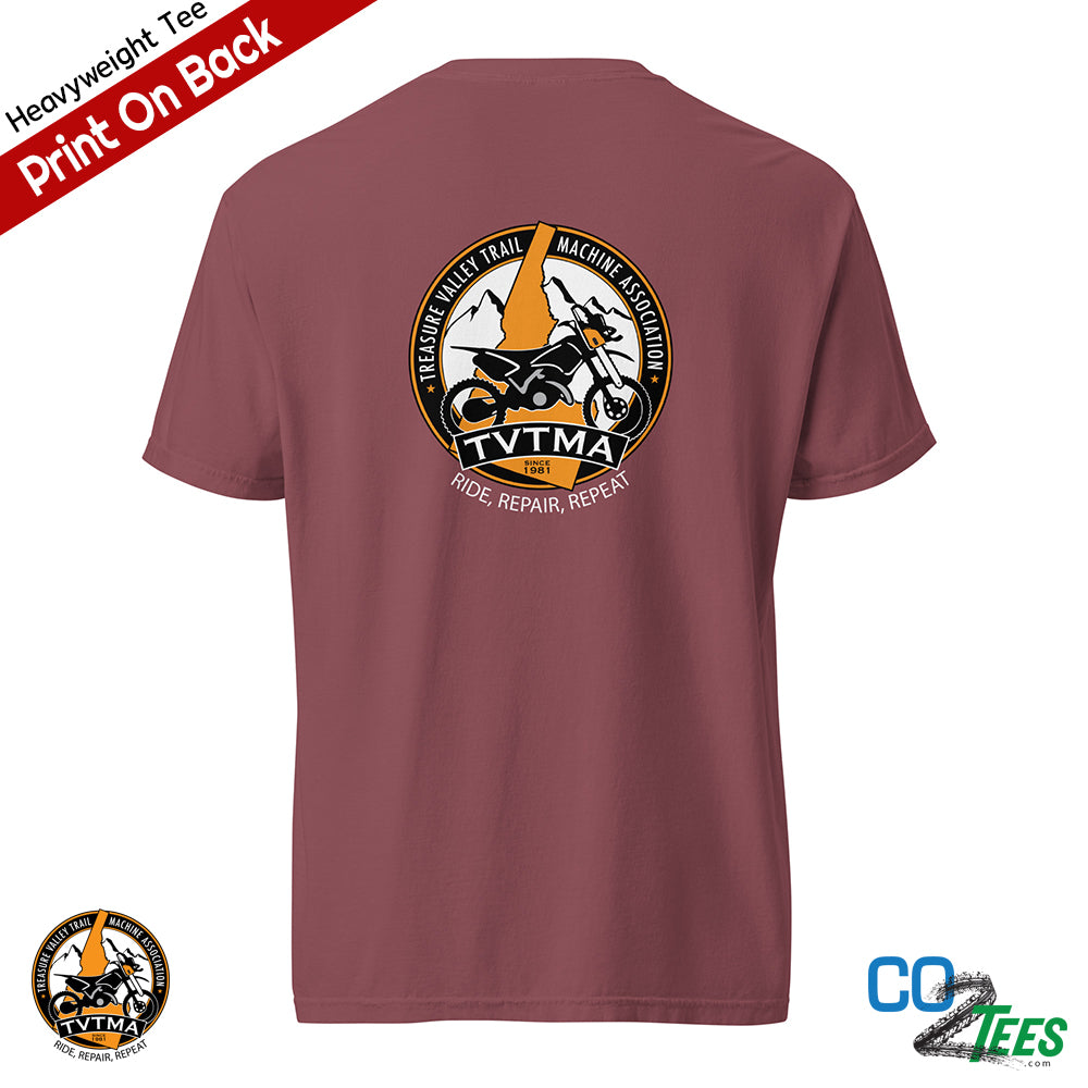 TVTMA Logo on Back 6.1 oz Heavyweight T-shirt