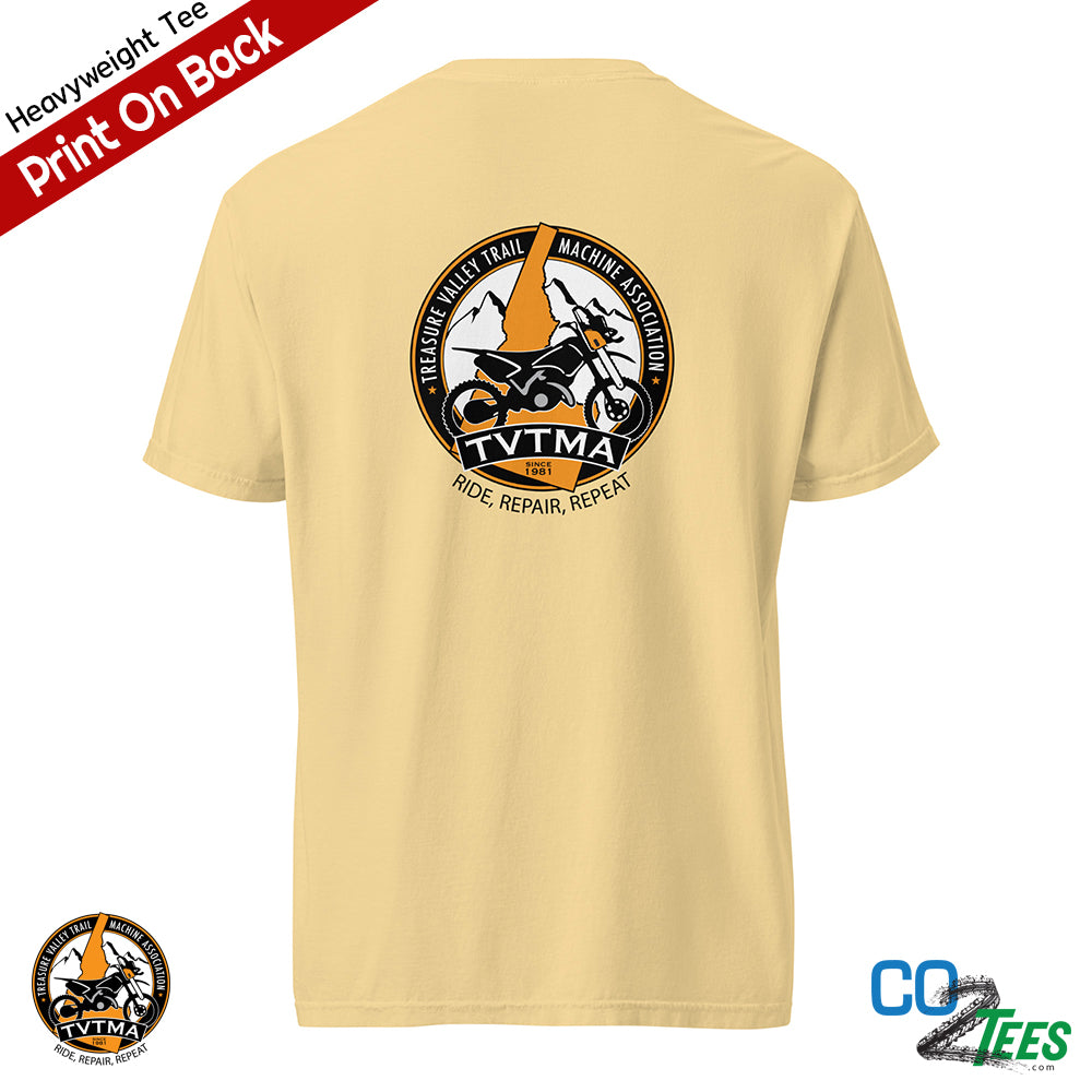 TVTMA Logo on Back 6.1 oz Heavyweight T-shirt