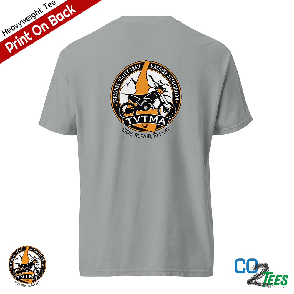 TVTMA Logo on Back 6.1 oz Heavyweight T-shirt