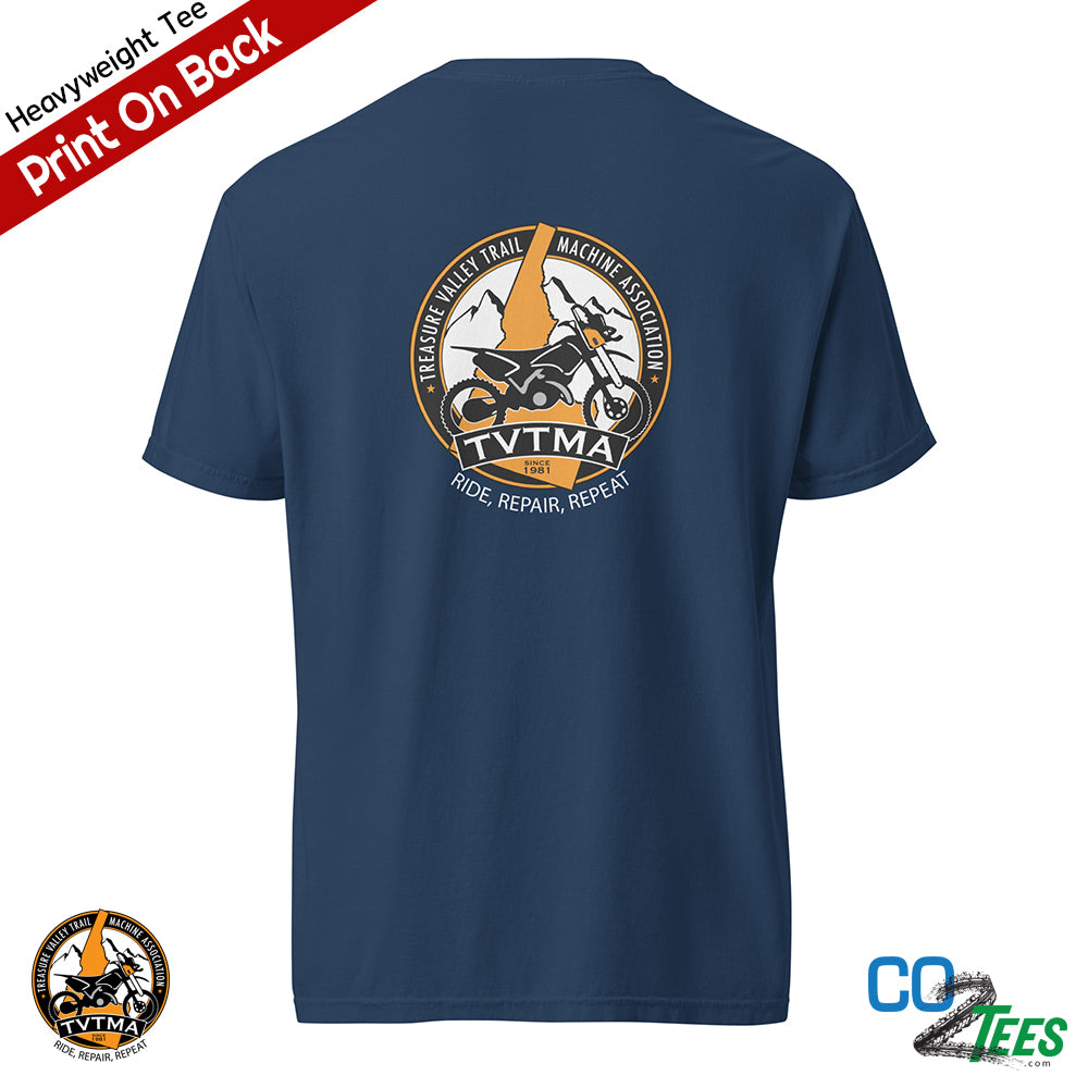 TVTMA Logo on Back 6.1 oz Heavyweight T-shirt