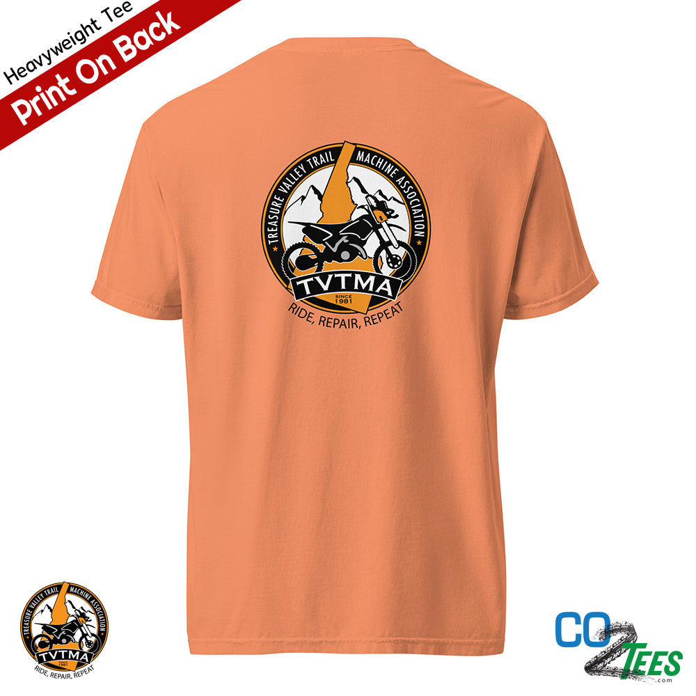 TVTMA Logo on Back 6.1 oz Heavyweight T-shirt