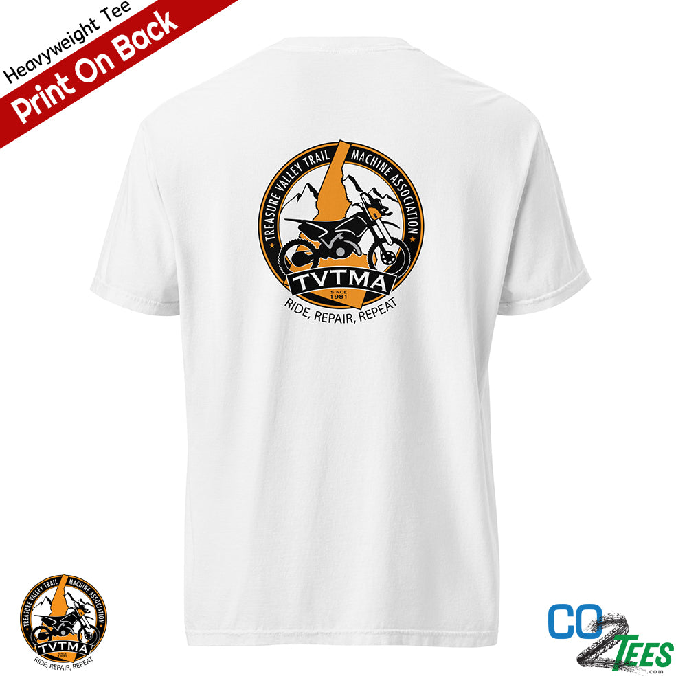 TVTMA Logo on Back 6.1 oz Heavyweight T-shirt