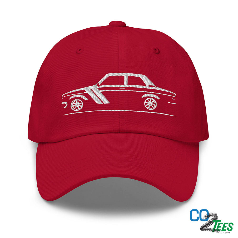 Datsun 510 White Embroidered Baseball Cap