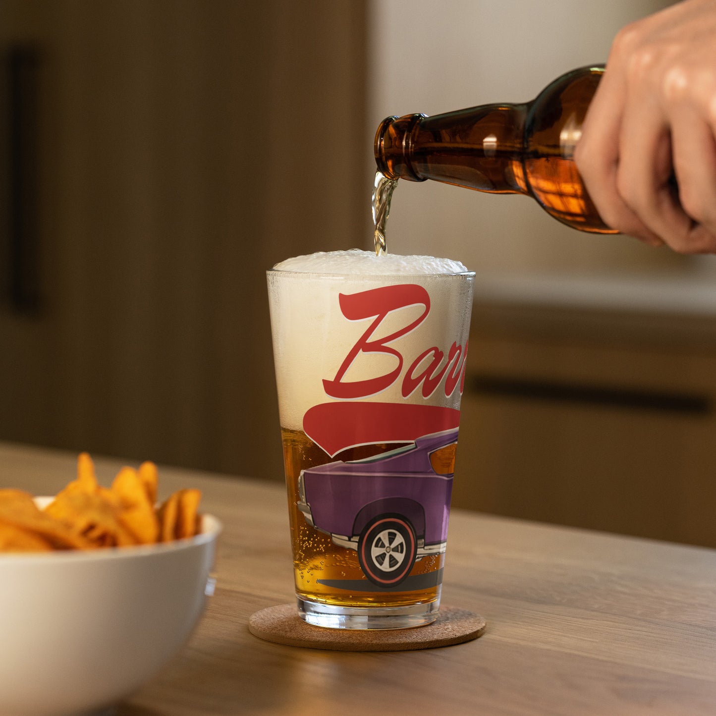 Purple HW Barracuda Redline Shaker Pint Glass
