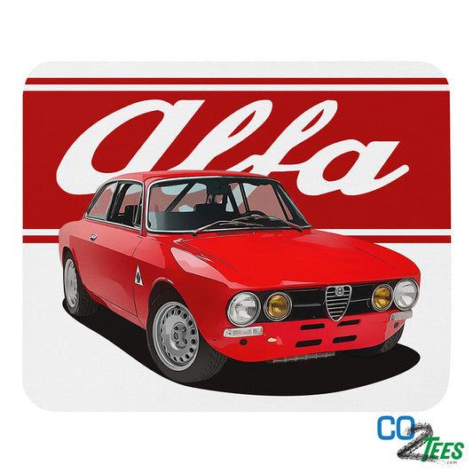 Red Alfa Romeo GTV, GTA, GT, Giulia Mouse Pad