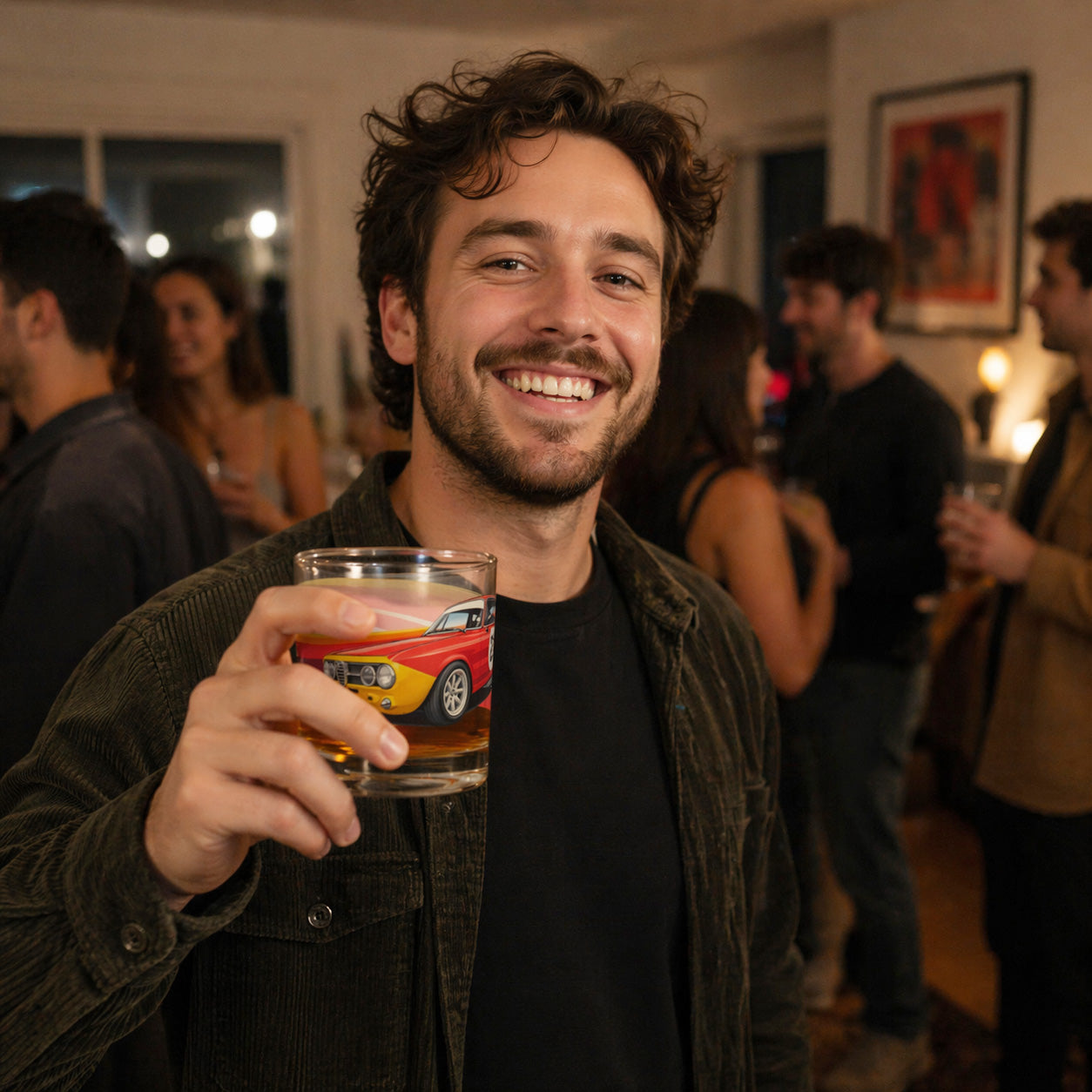 Alfa Romeo GTV Whiskey Rocks Glass