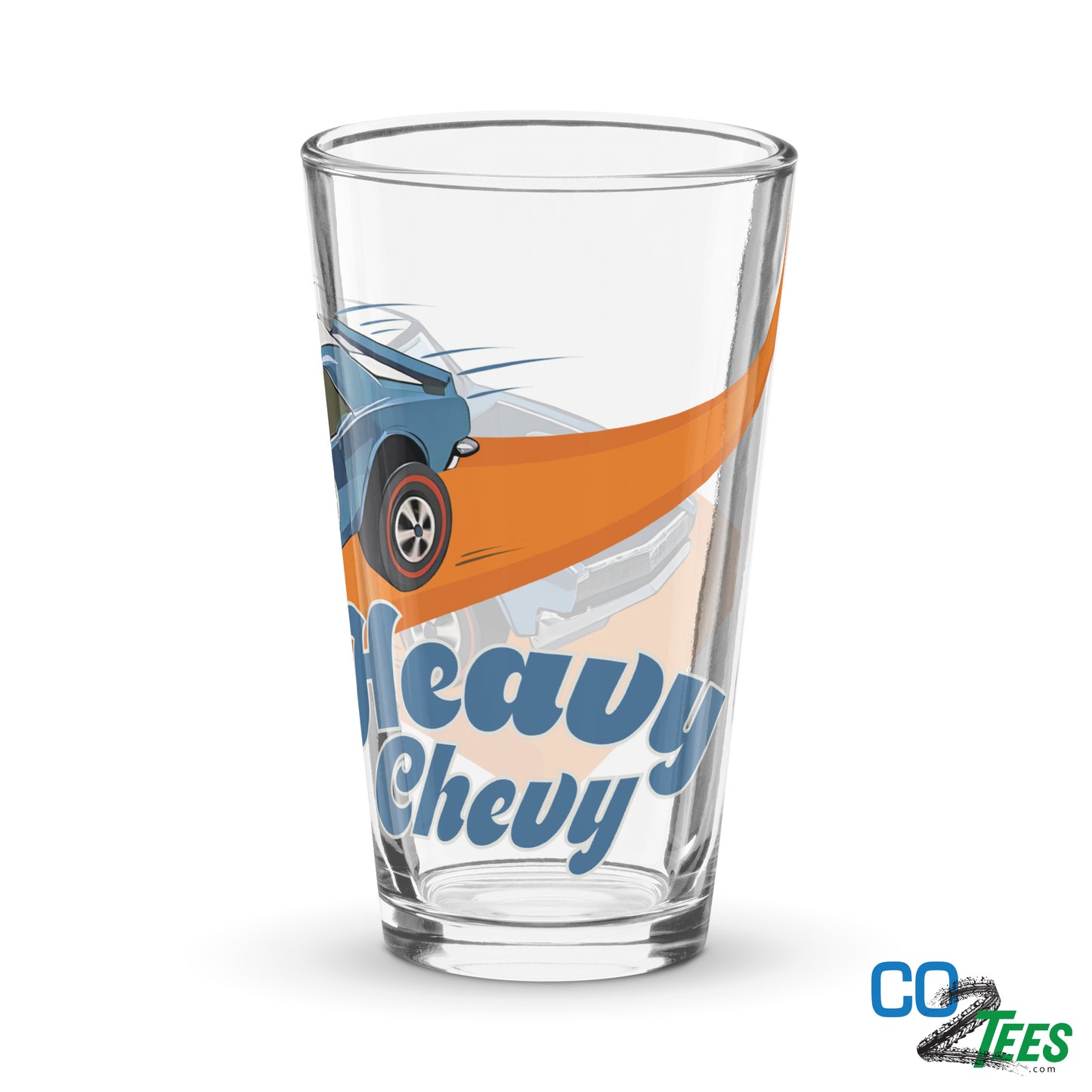 Blue HW Heavy Chevy Redline Shaker Pint Glass