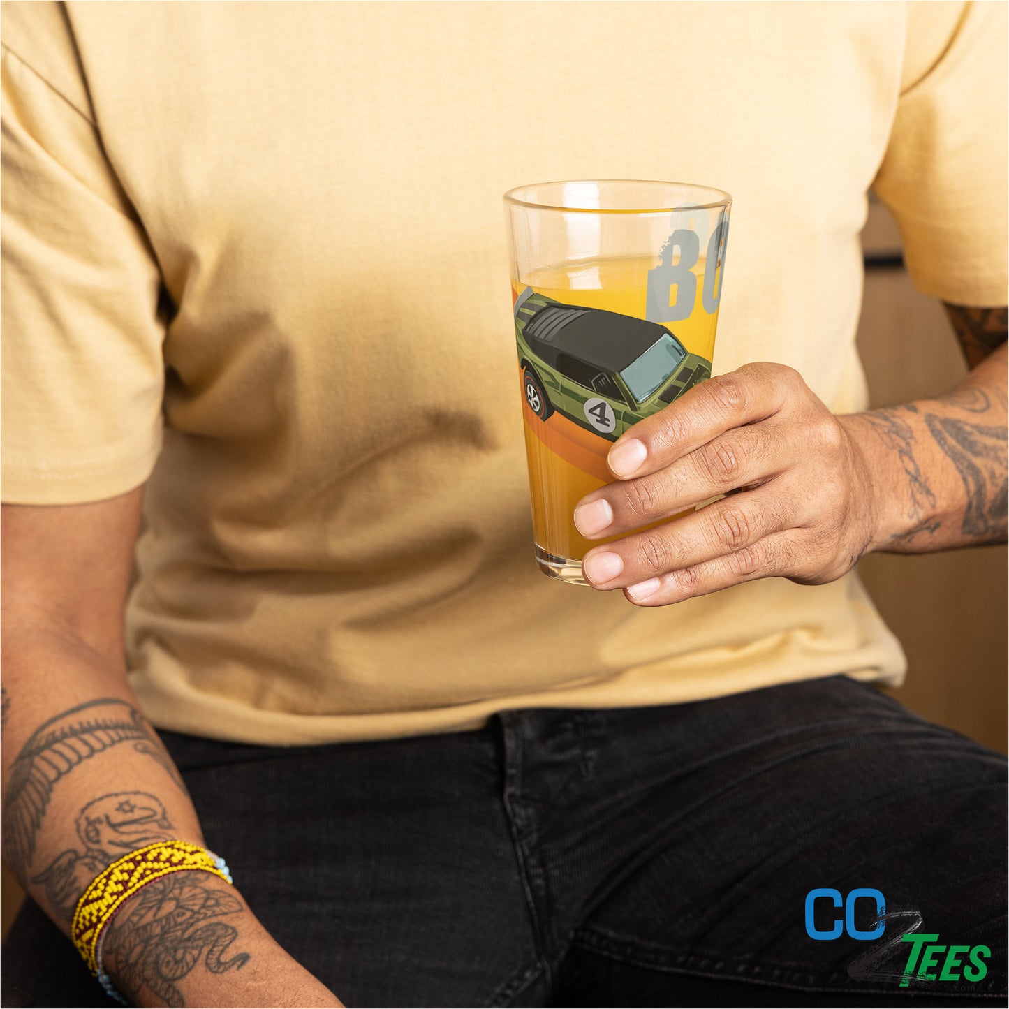Olive Boss Redline Shaker Pint Glass