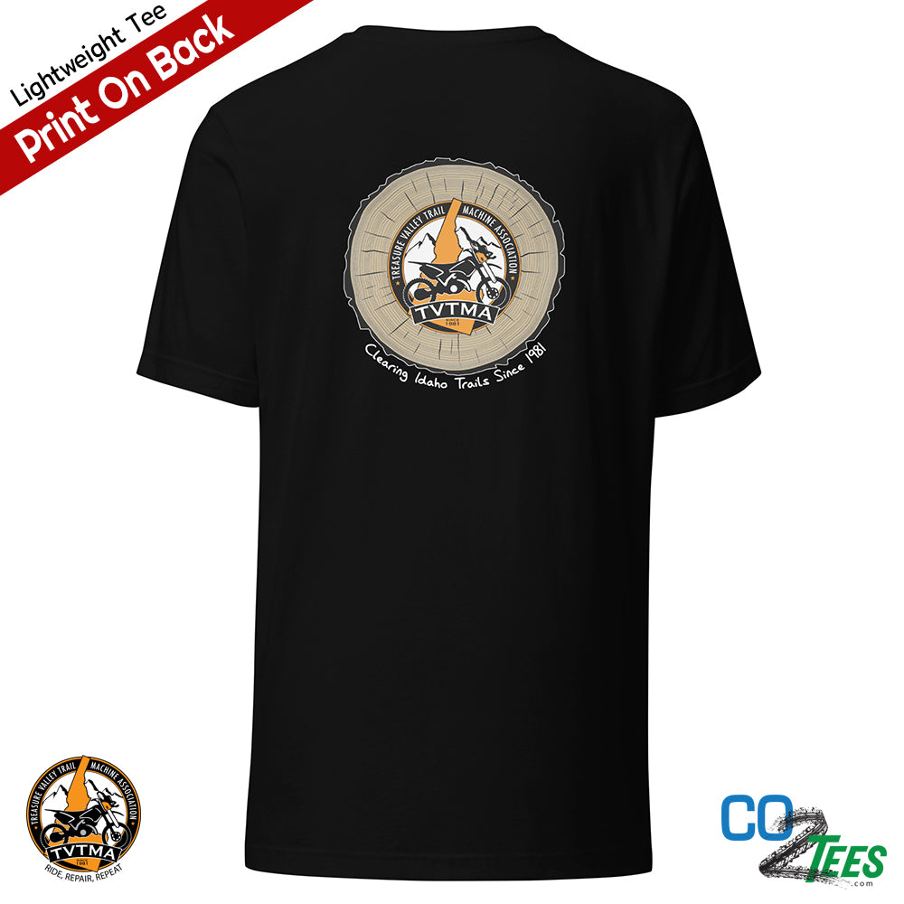 TVTMA Clearing Trails Since 1981 Unisex Lightweight 4.2oz t-shirt