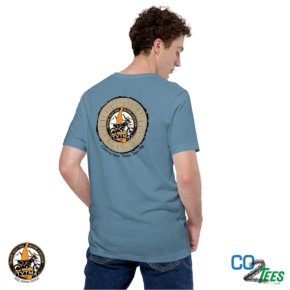 TVTMA Clearing Trails Since 1981 Unisex Lightweight 4.2oz t-shirt