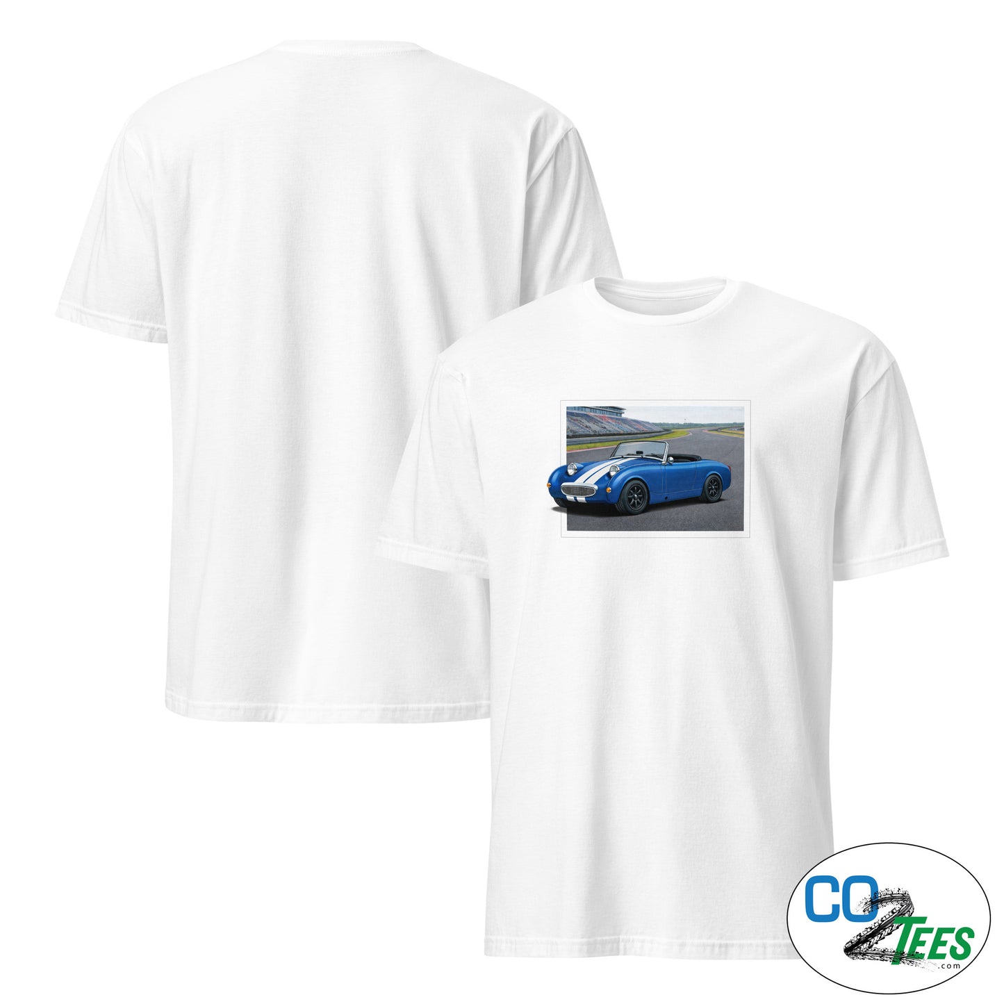 Austin Healey Bugeye Sprite on Track T-Shirt