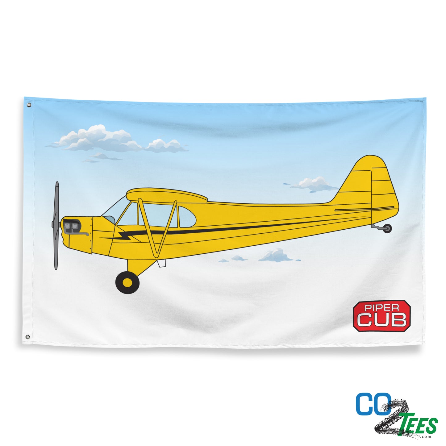 Piper Cub J-3 Airplane Flag
