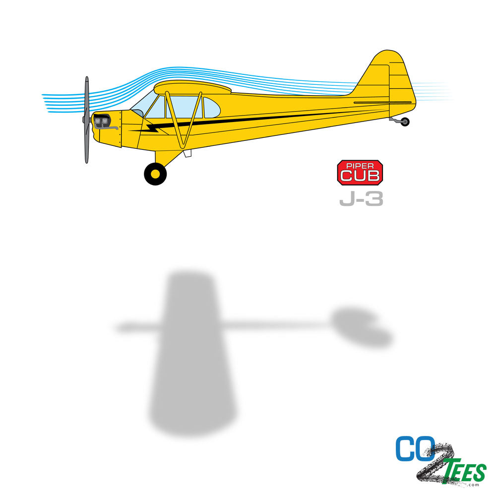 Piper Cub Airplane Mens T-Shirt