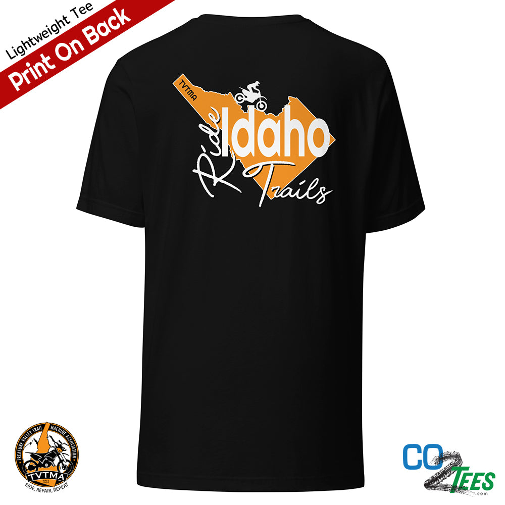 TVTMA Ride Idaho Trails Unisex Lightweight 4.2oz T-shirt