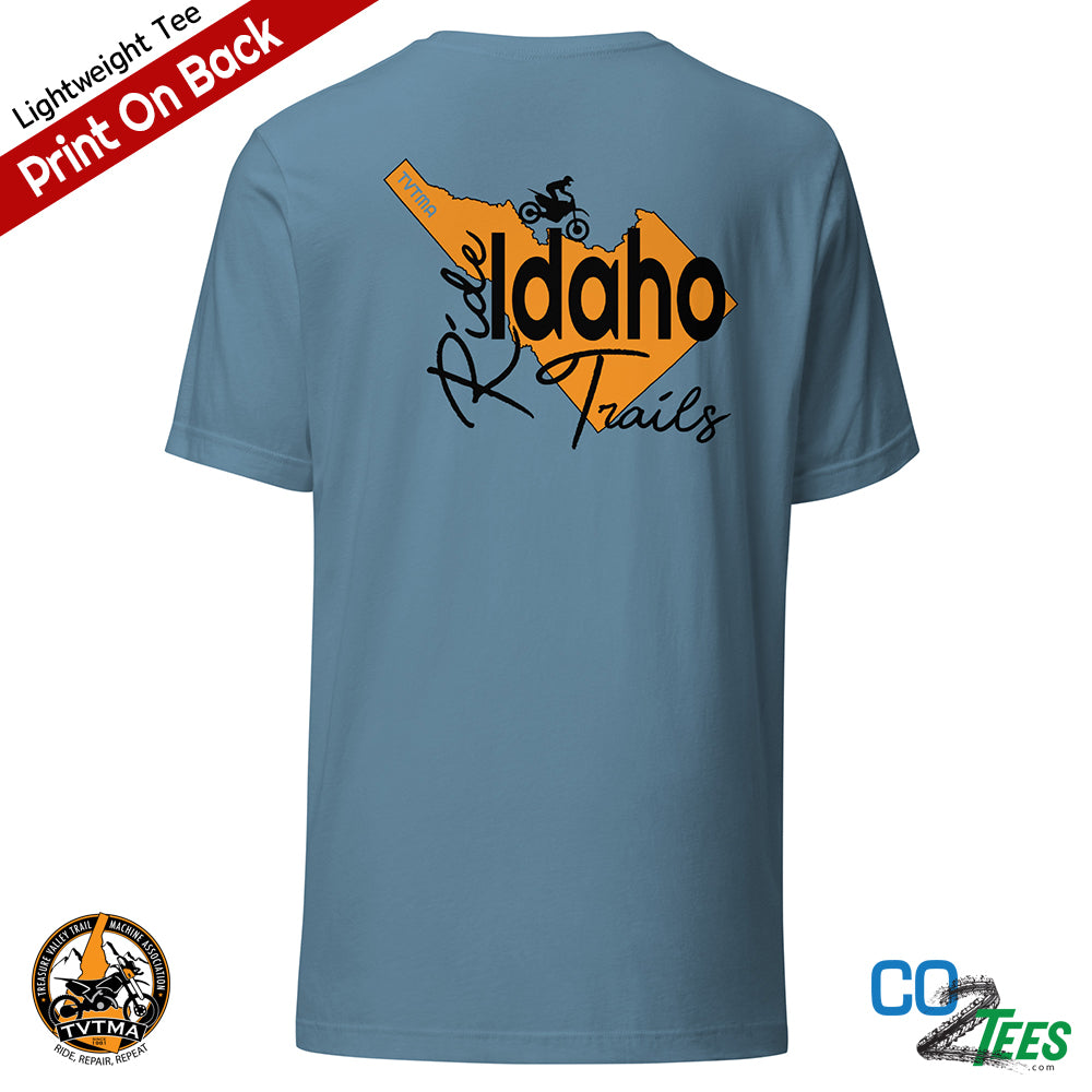 TVTMA Ride Idaho Trails Unisex Lightweight 4.2oz T-shirt