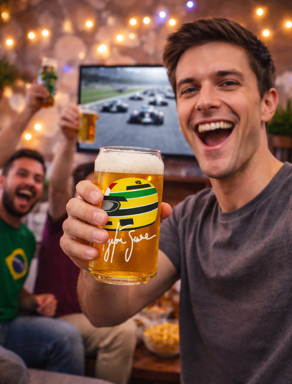 Senna Racing Can-shaped Glass