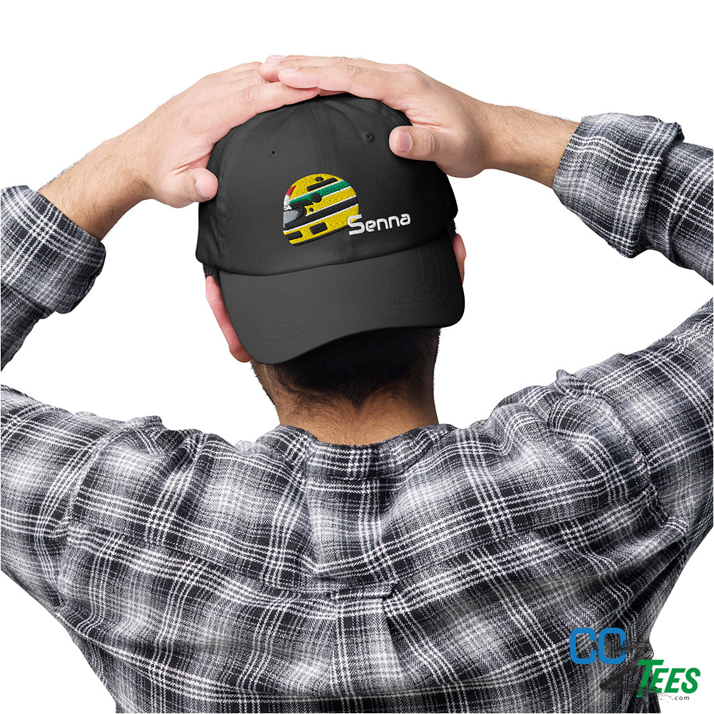 Senna Race Helmet Embroidered Formula Baseball Hat