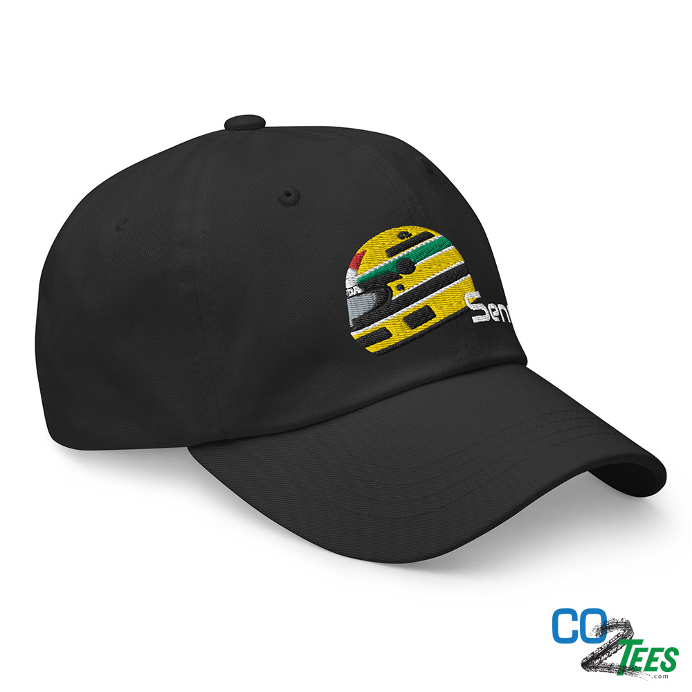 Senna Race Helmet Embroidered Formula Baseball Hat