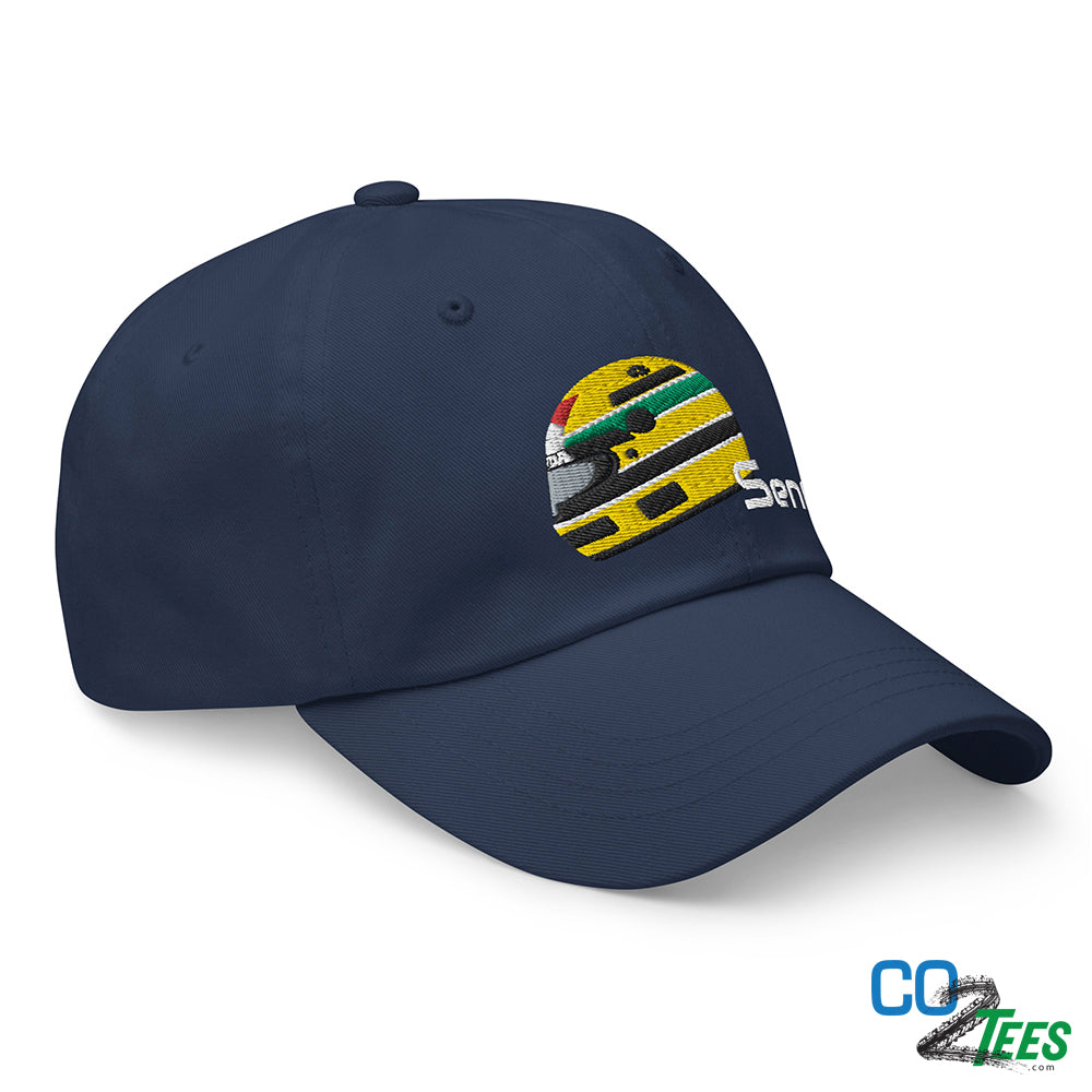 Senna Race Helmet Embroidered Formula Baseball Hat