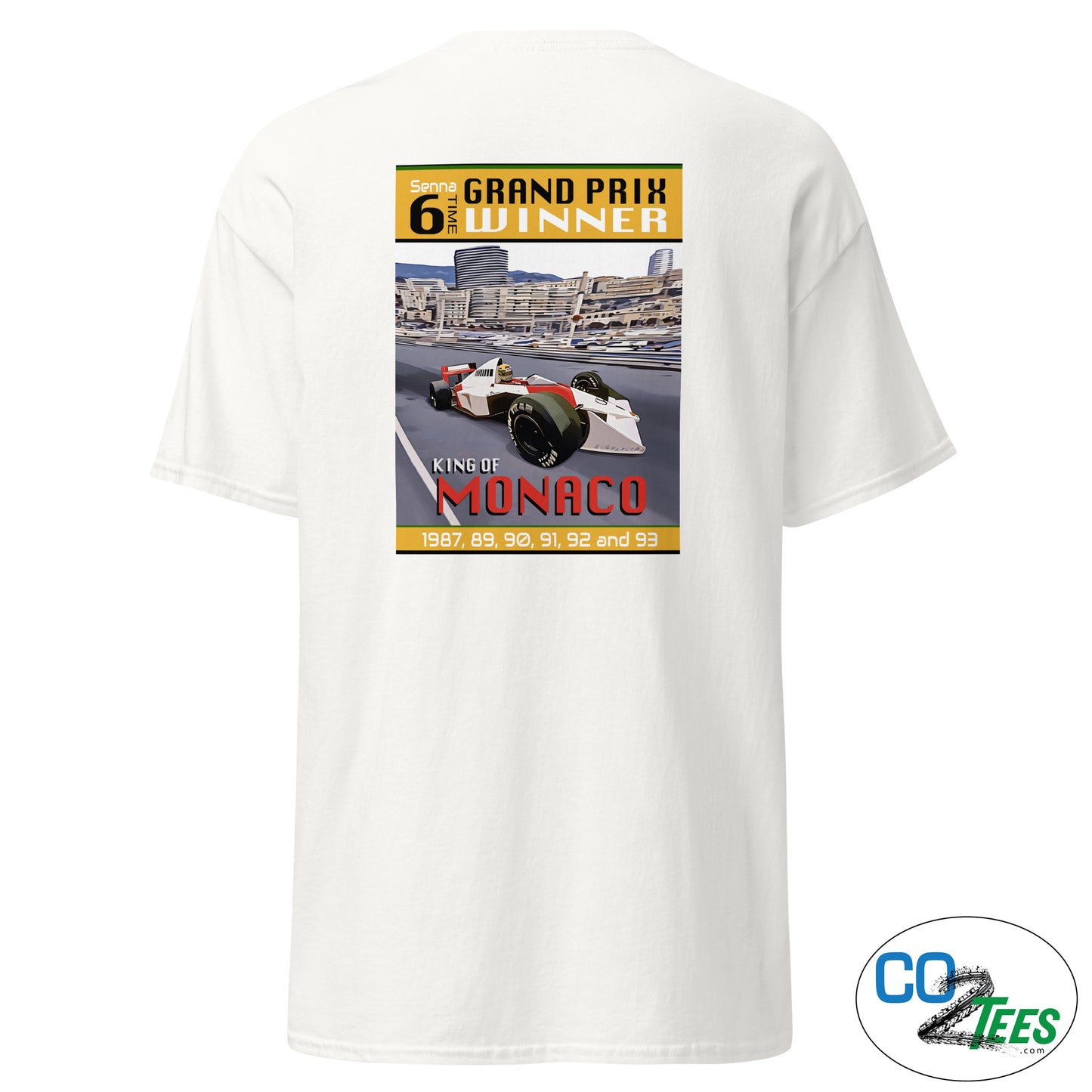 Ayrton Senna 6 Time Monaco Champ T-shirt