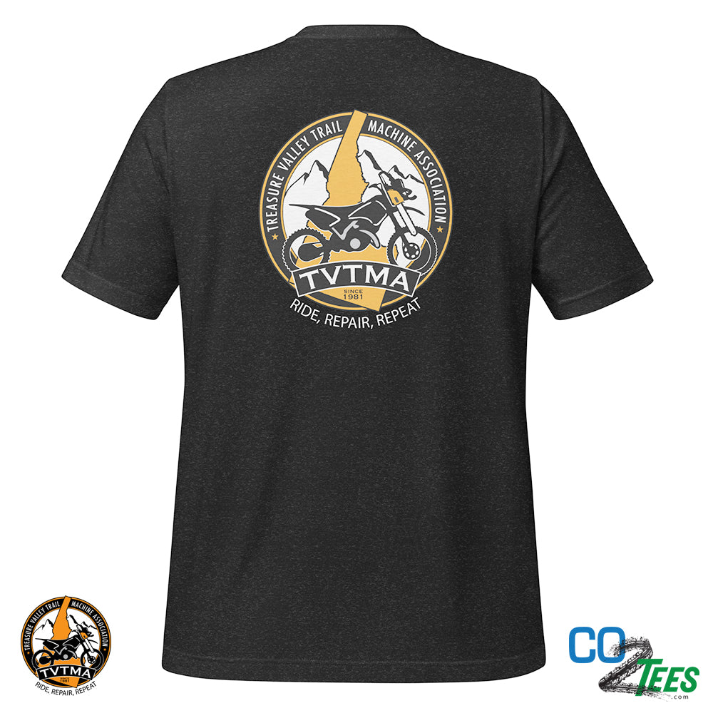 TVTMA Dark Heather 4.2oz Tee, Print on Front & Back