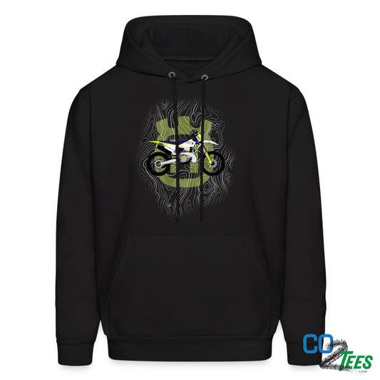 Huski Topo Men's Hoodie in Black & Denim