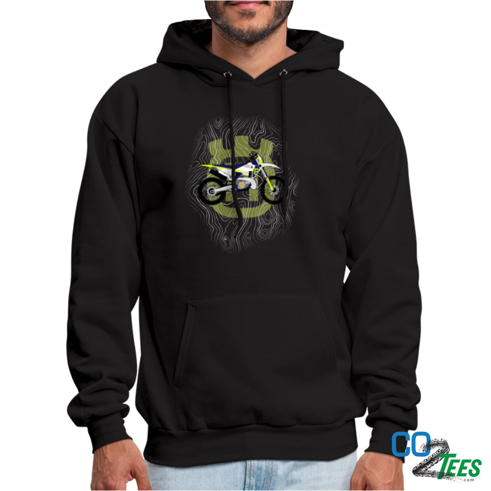 Huski Topo Men's Hoodie in Black & Denim