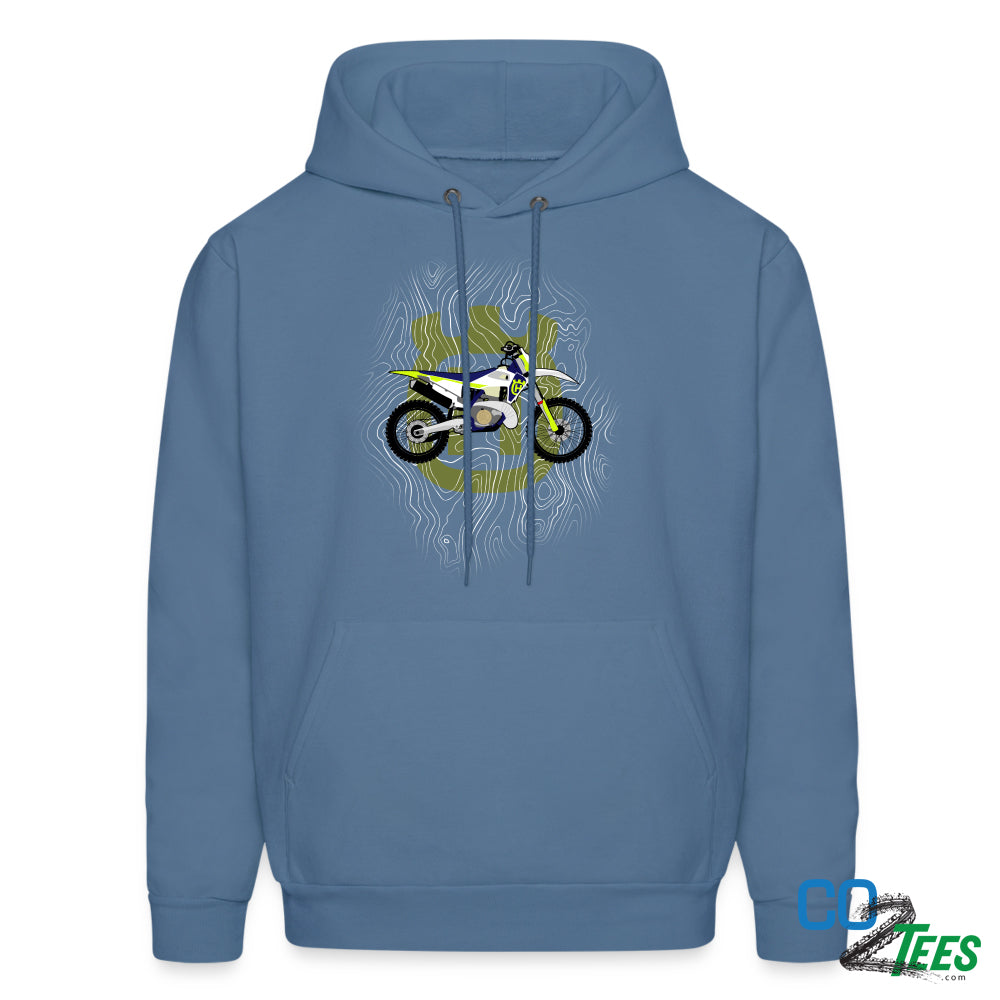 Huski Topo Men's Hoodie in Black & Denim