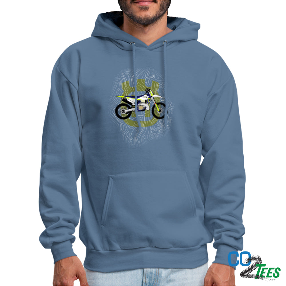 Huski Topo Men's Hoodie in Black & Denim