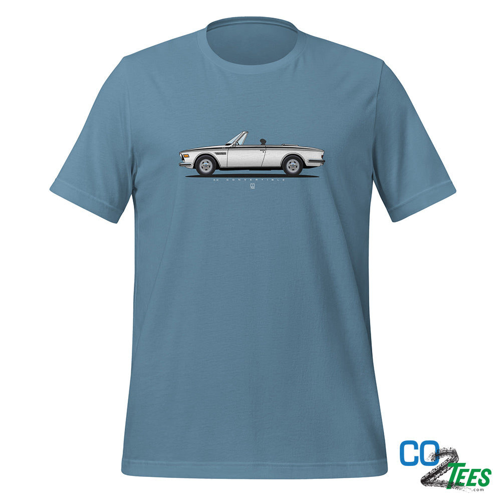 BMW 3.0 White Convertible on Soft & Lightweight T-shirt