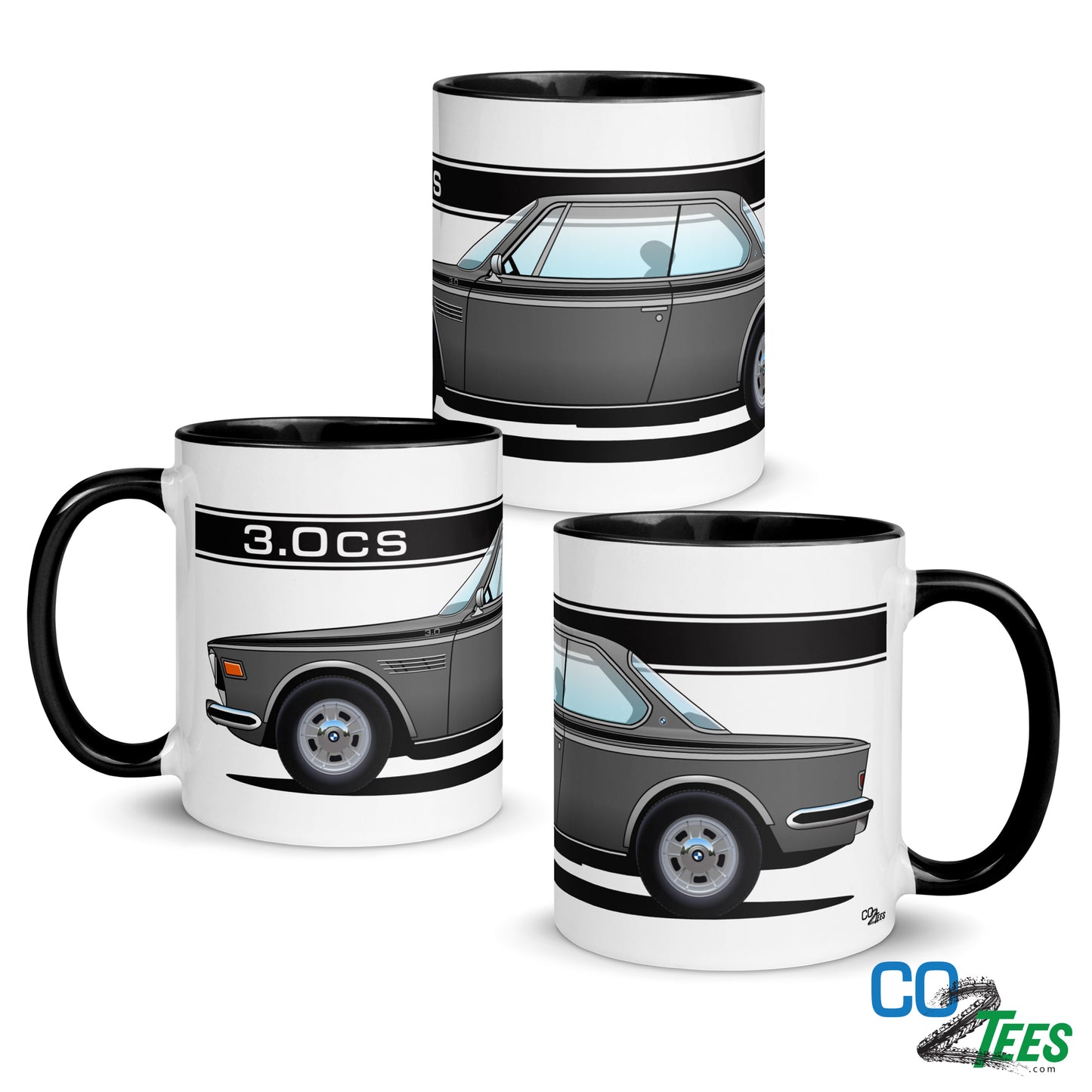 BMW 3.0 Gun Metal Grey Coupe Coffee Mug