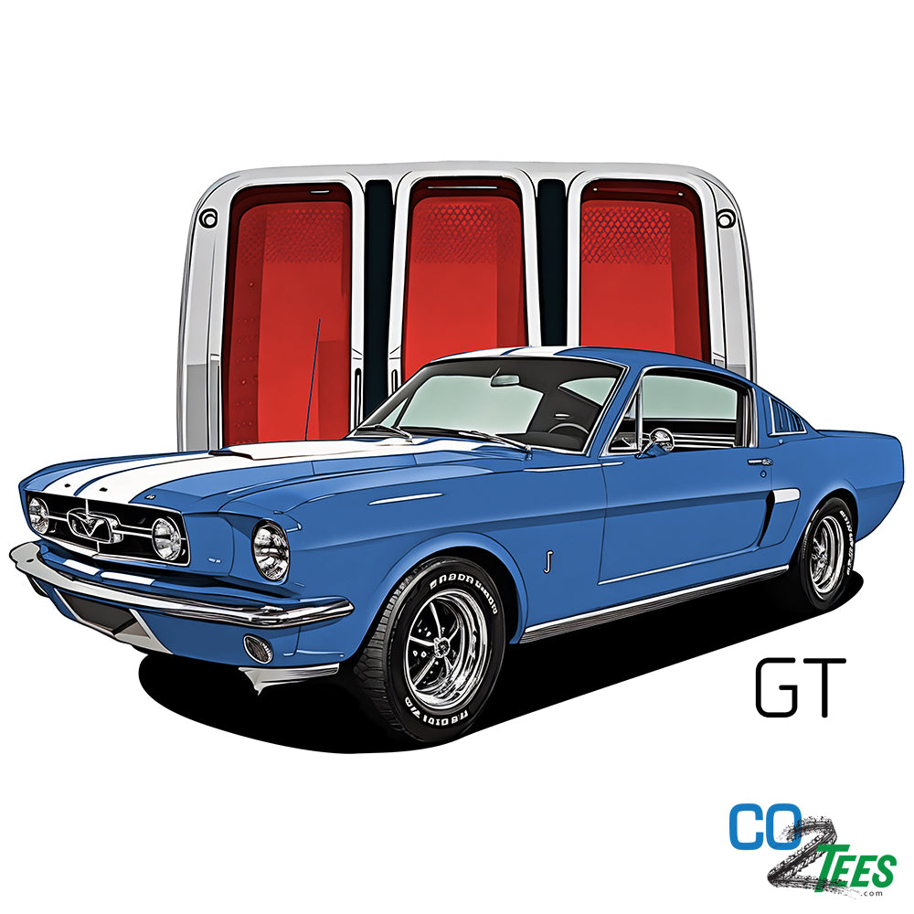 Ford Mustang GT Blue Fastback T-shirt