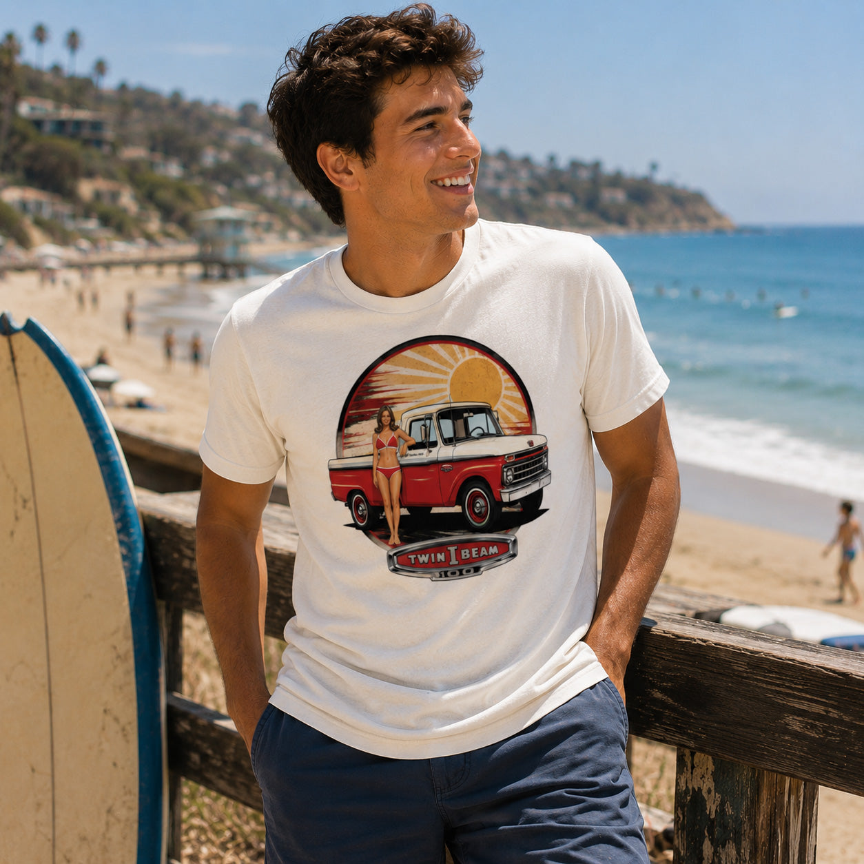 Ford F100 PinUp Twin I Beam T-shirt