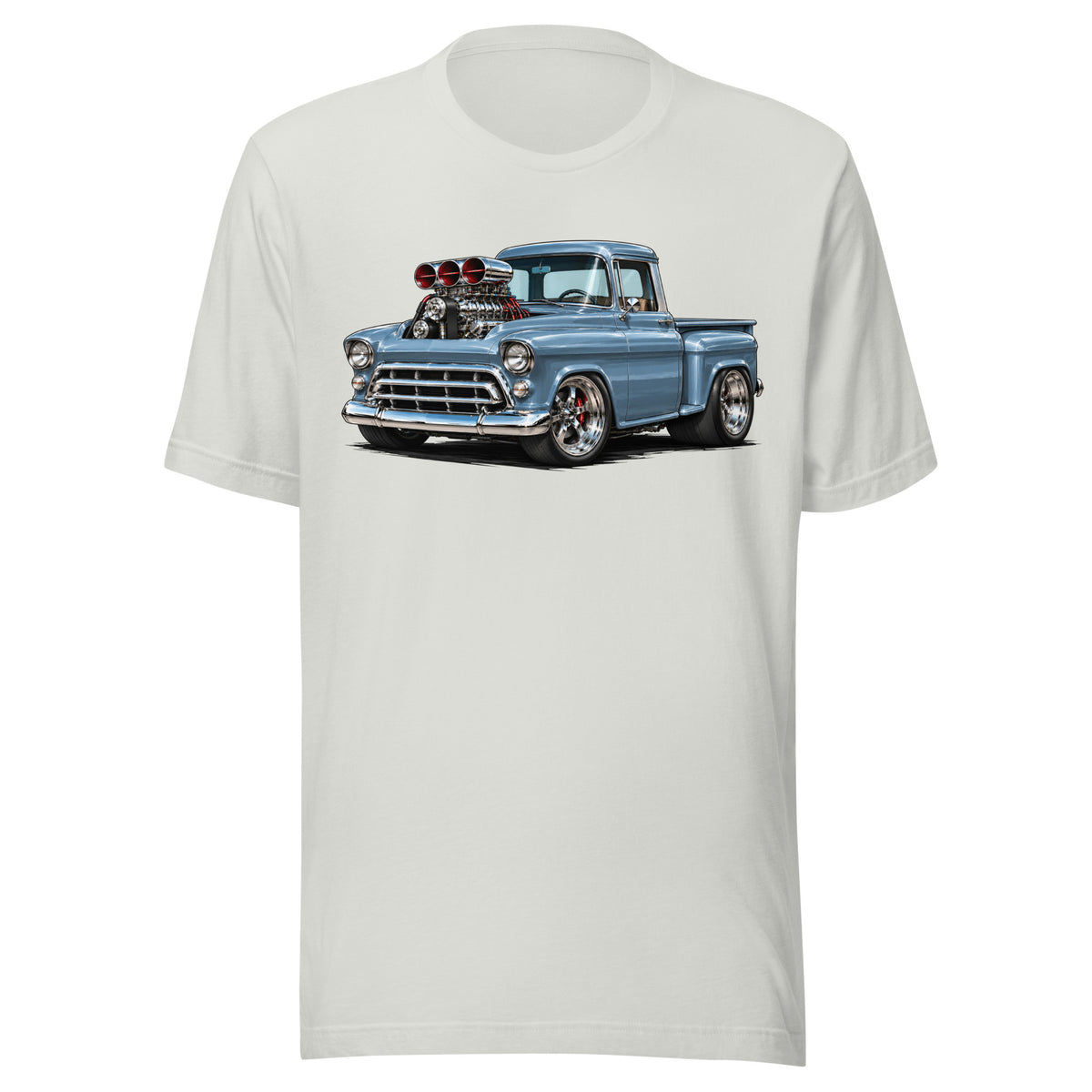 Blown 57 Chevy Stepside 3100 American Muscle Truck T-shirt