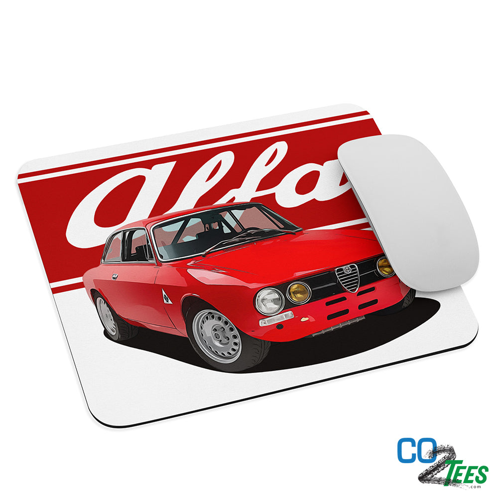 Red Alfa Romeo GTV, GTA, GT, Giulia Mouse Pad