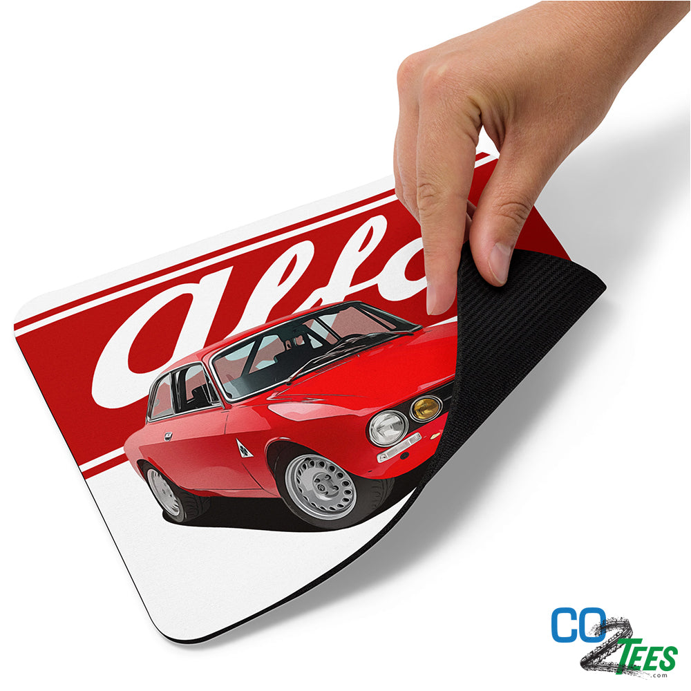 Red Alfa Romeo GTV, GTA, GT, Giulia Mouse Pad