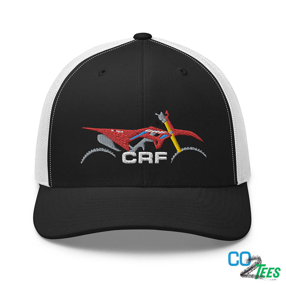 Honda CRF Supercross Motorcross Racing Embroidered Mesh Trucker Cap