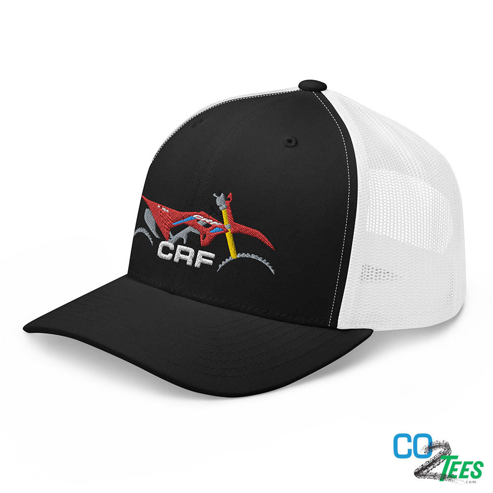 Honda CRF Supercross Motorcross Racing Embroidered Mesh Trucker Cap