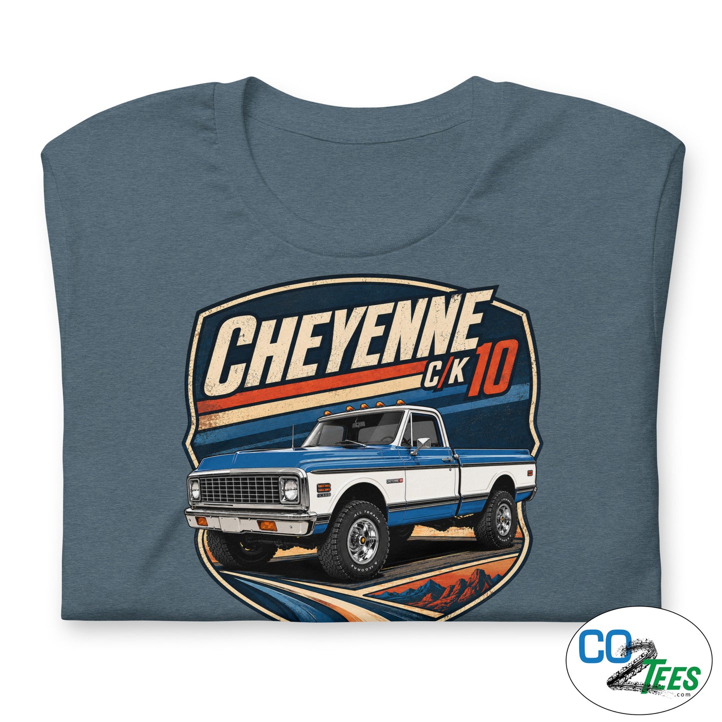 Chevy K10 Cheyenne Divisional Blue 4WD T-shirt
