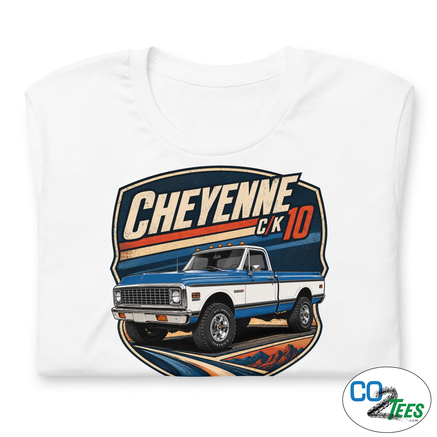 Chevy K10 Cheyenne Divisional Blue 4WD T-shirt