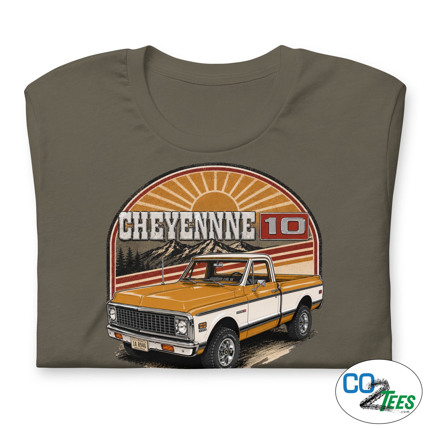 Chevy Cheyenne K10, C10 Ochre Pickup Truck T-Shirt