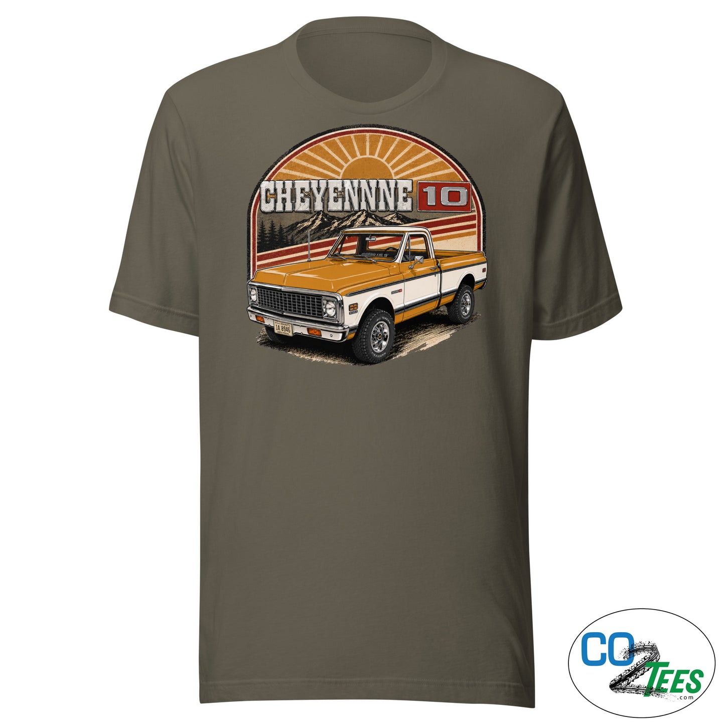 Chevy Cheyenne K10, C10 Ochre Pickup Truck T-Shirt