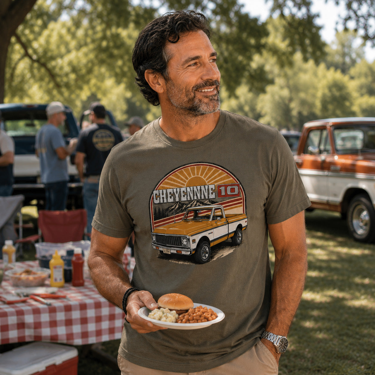 Chevy Cheyenne K10, C10 Ochre Pickup Truck T-Shirt
