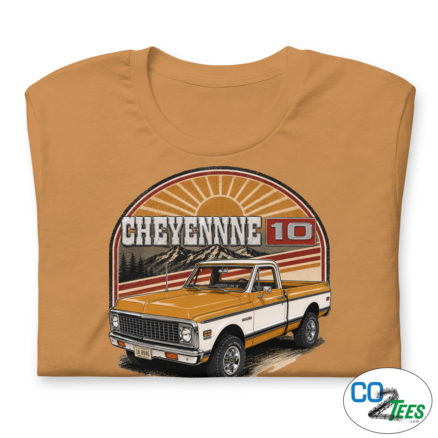 Chevy Cheyenne K10, C10 Ochre Pickup Truck T-Shirt