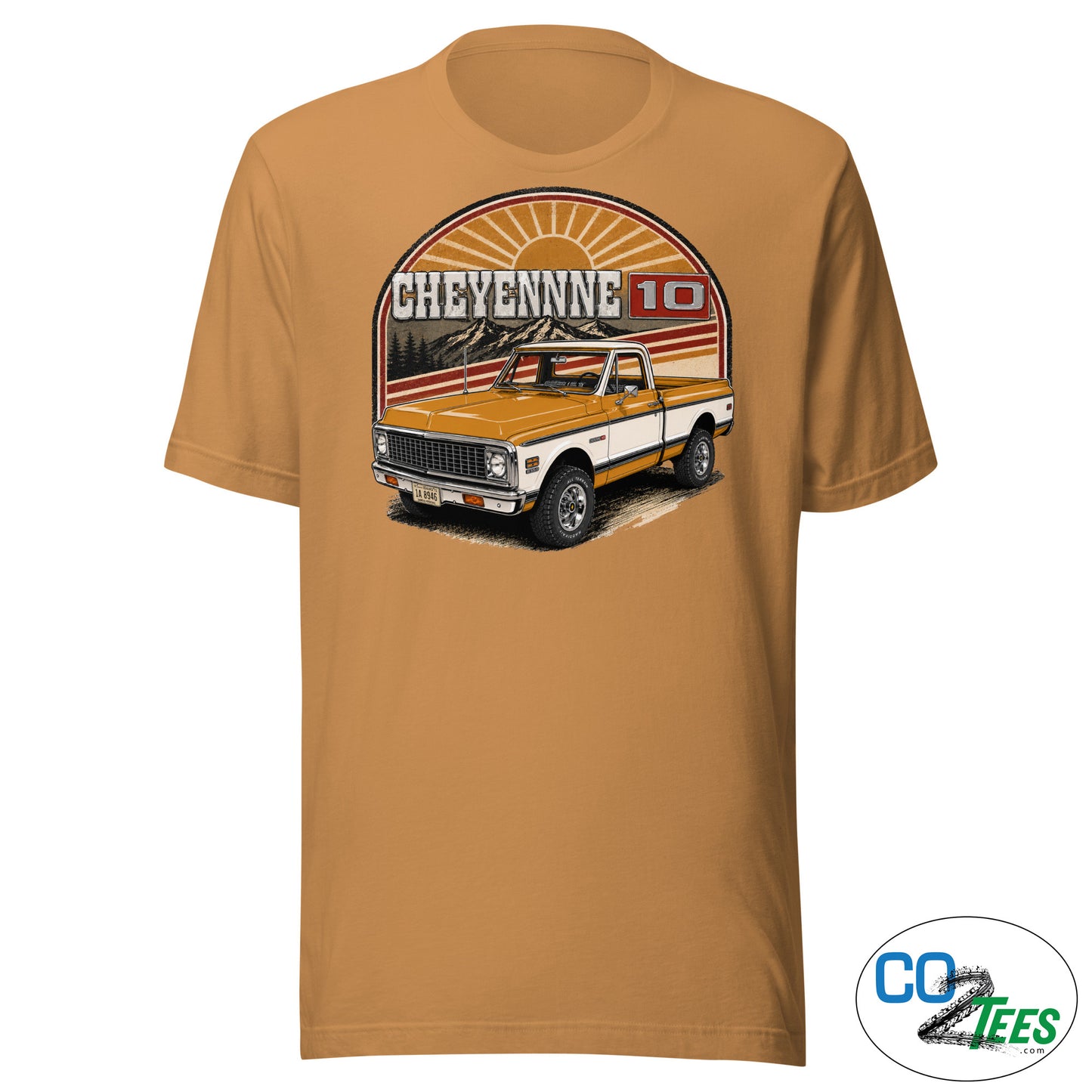 Chevy Cheyenne K10, C10 Ochre Pickup Truck T-Shirt