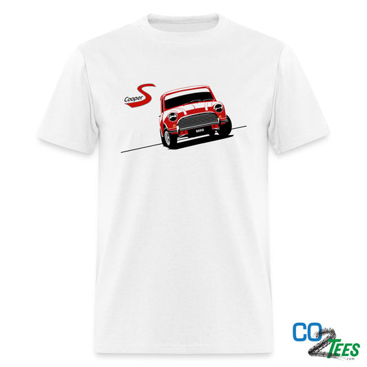 Mini Cooper S in Red on White or Ash Classic Tee