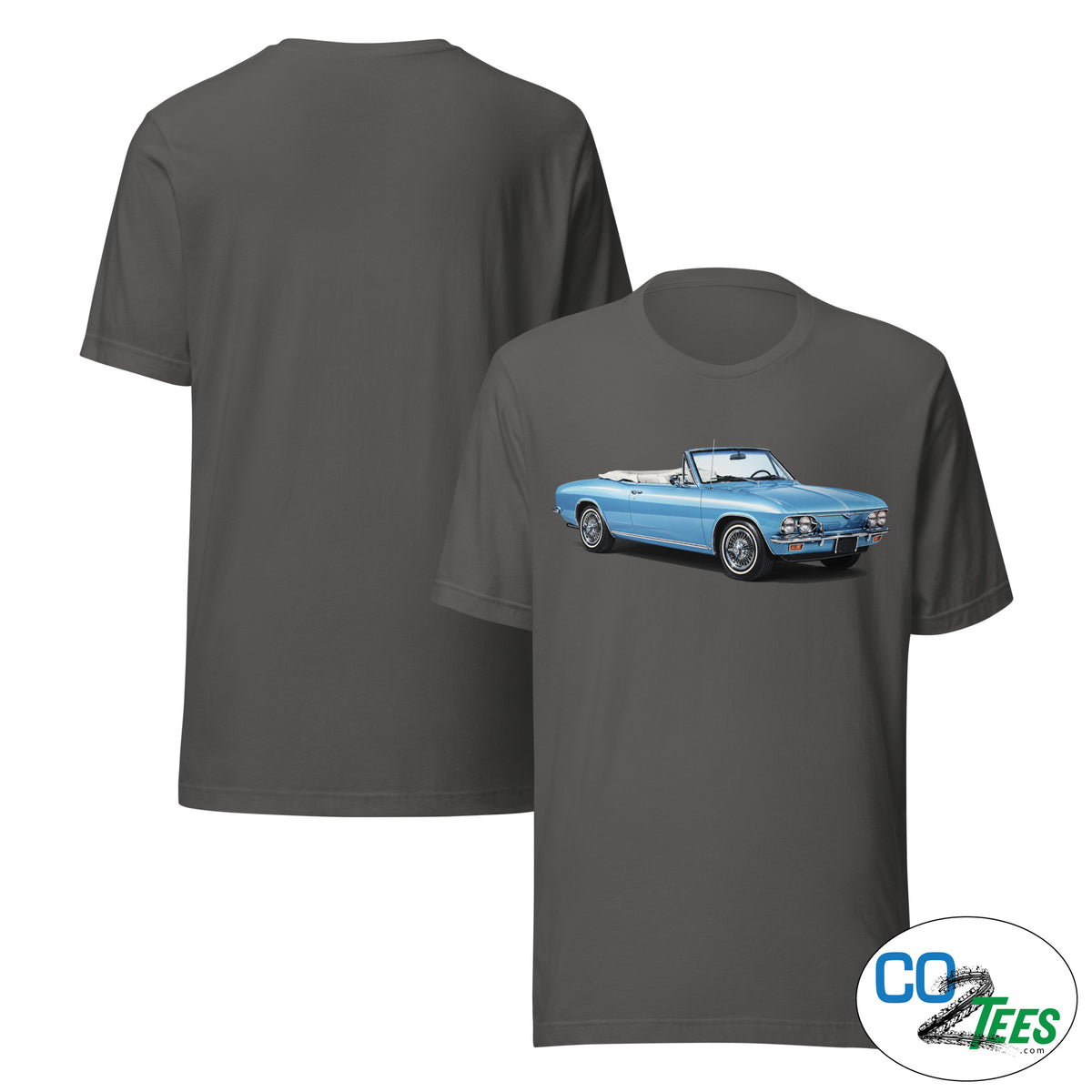 66 Chevy Corvair Convertible t-shirt