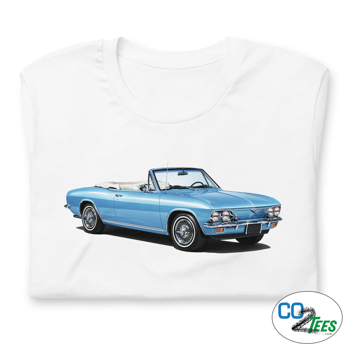 66 Chevy Corvair Convertible t-shirt
